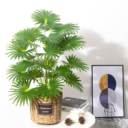 Artificial Palm Leaf Stems, Two-Piece Greenery Set at 26.77 Inches without Included Planter or Basket