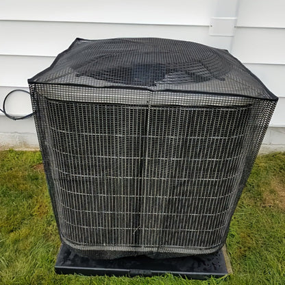 Outdoor AC Unit Cover Heavy Duty Waterproof Central Air Conditioner Cover with Mesh Vent Adjustable Straps UV Rain Snow Debris Bug Leaf