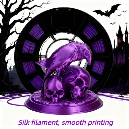 3D Printer Filament PLA 1.75mm 250g Spool with 12 Silk-Look, Transparent and Solid Color Options