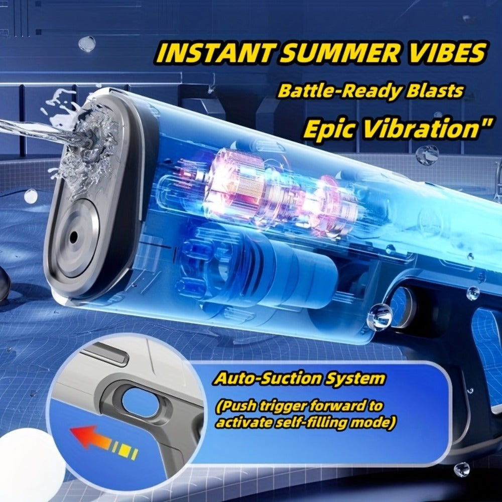 LED Light-Up Electric Water Gun Auto-Fill USB Rechargeable 40Ft Range with the Listed Color, Size or Set Options for Everyday Use