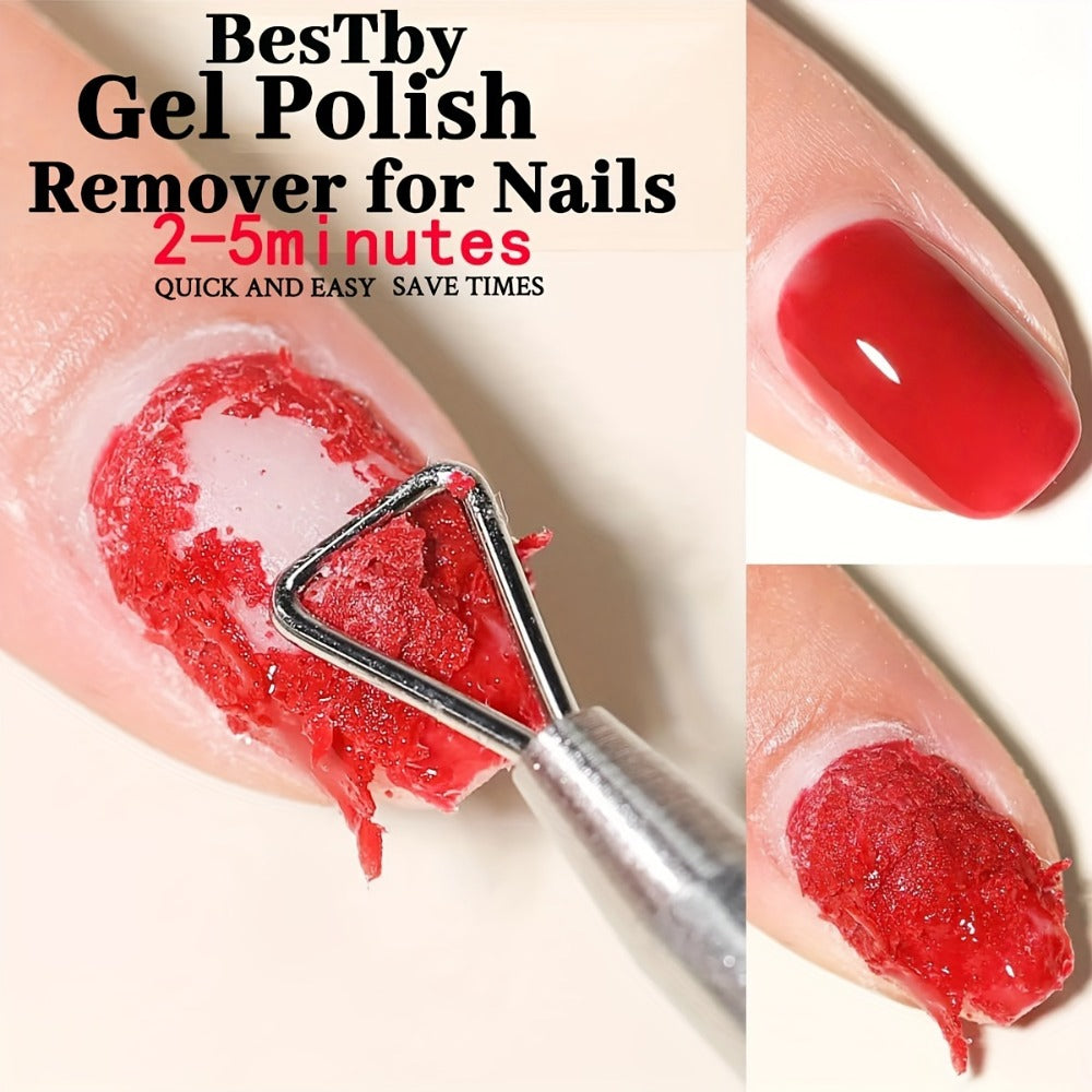 Gel Nail Polish Remover Kit, Formula Removes Gel in 2, 5 Minutes, No Foil or Soaking Needed, Professional