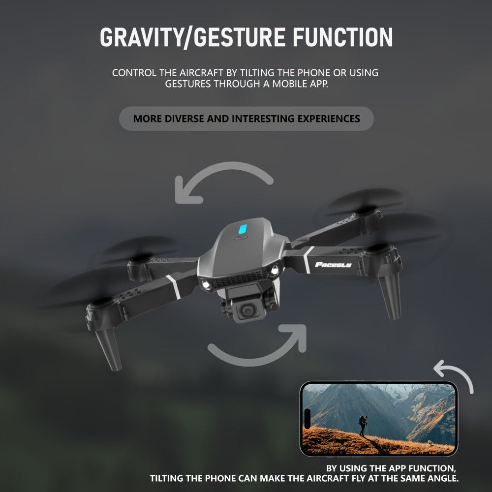 E88 Foldable Drone with Dual Camera with the Listed Color, Size or Set Options for Everyday Use