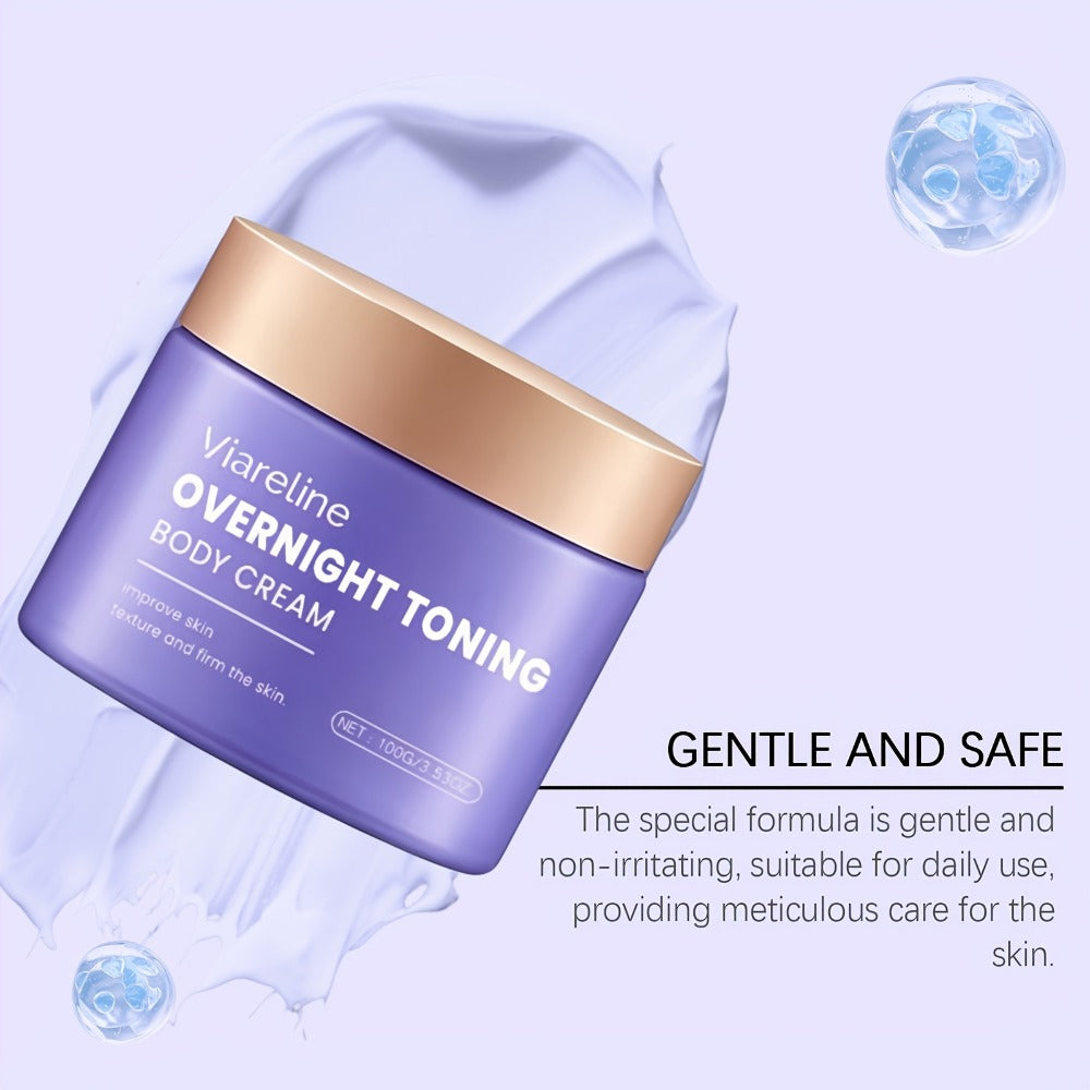 Body Firming Cream Night – Lifting & Tightening with Plant Extracts | 24H Hydration Moisturizer for Abdomen Thighs Buttocks | Sensitive Skin