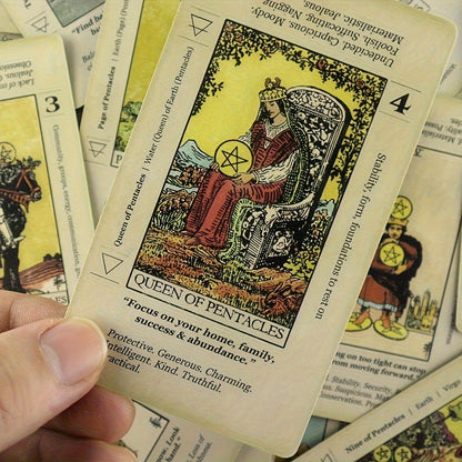 Tarot Cards 78-Card Deck with PDF Guidebook for Beginners – Complete Vintage Spiritual Reading Set, Full Major & Minor Arcana
