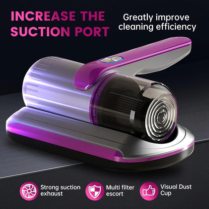 Handheld Mattress Vacuum Cleaner 12KPa, Portable Bed Vacuum with Deep Cleaning, Low Noise, Allergen & Dust Mite Removal for Mattress