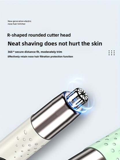 Nose Hair Trimmer Electric – USB Rechargeable Stainless Steel Unisex Trimmer for Nose, Ear & Eyebrow Hair, No-Pull Painless Cutting