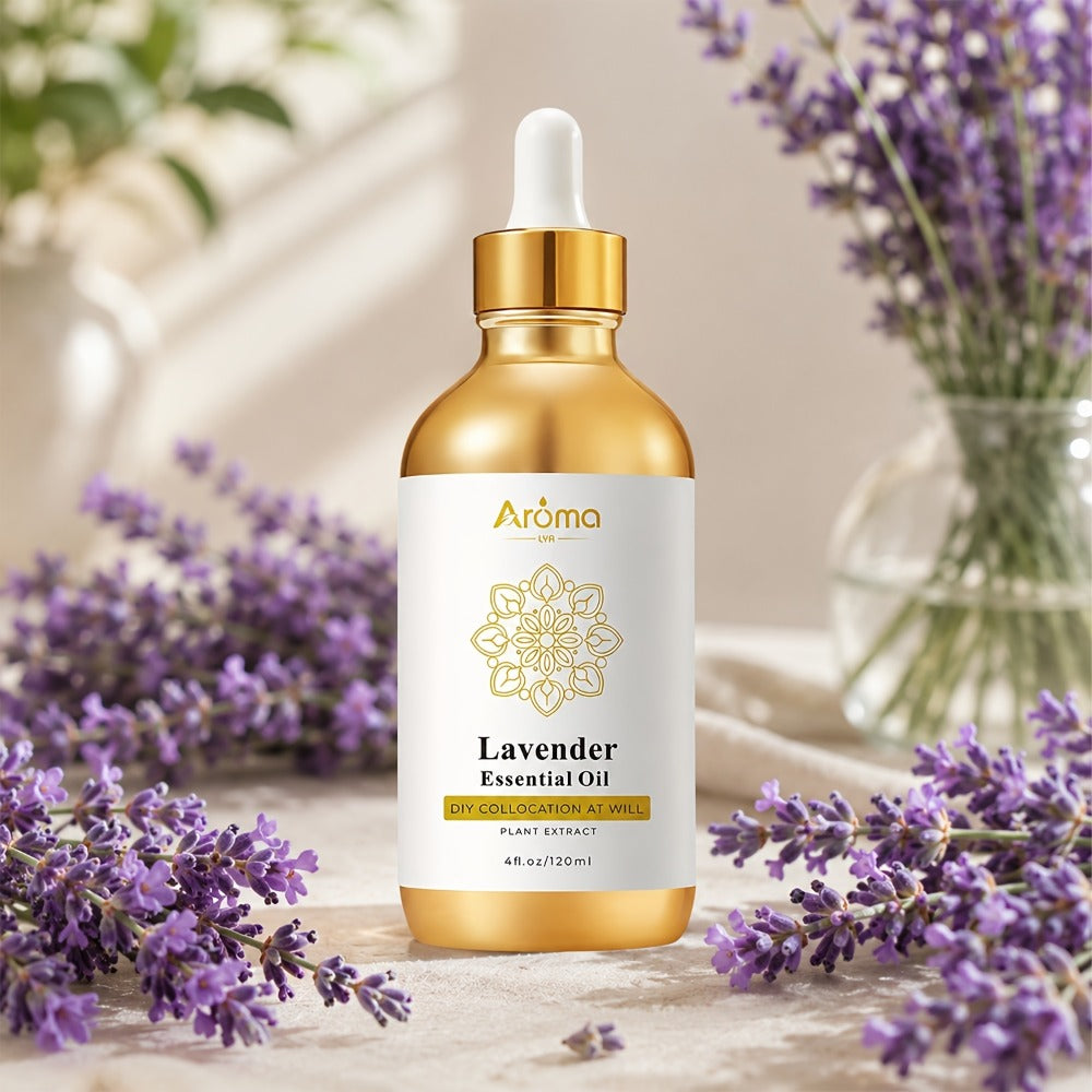 Lavender Essential Oil 4oz, Pure Aromatherapy Oil for Diffuser, Candle, Humidifier & Massage, Also in Eucalyptus