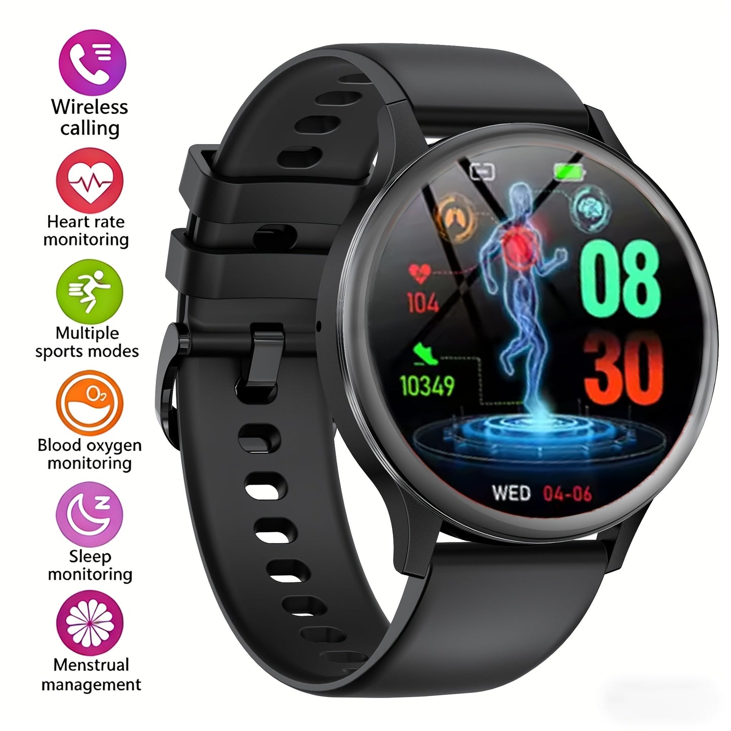 Flashlight Compass Outdoor Smartwatch for Men 100+ Sport Modes Sleep Monitor Pedometer Calorie Tracker for a Home Lash Beauty Routine