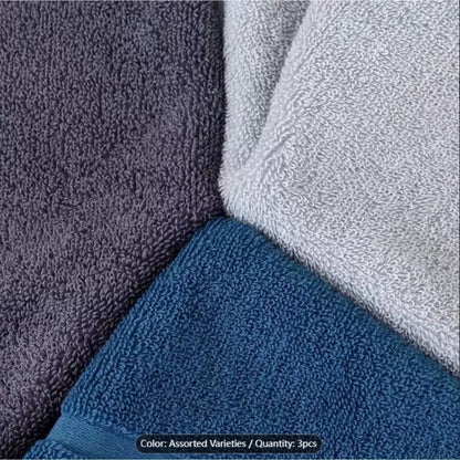 Bath Towels Set of 3 400GSM Microfiber Towels with Coastal Pattern for Bathroom and Spa for Home and Guest Use