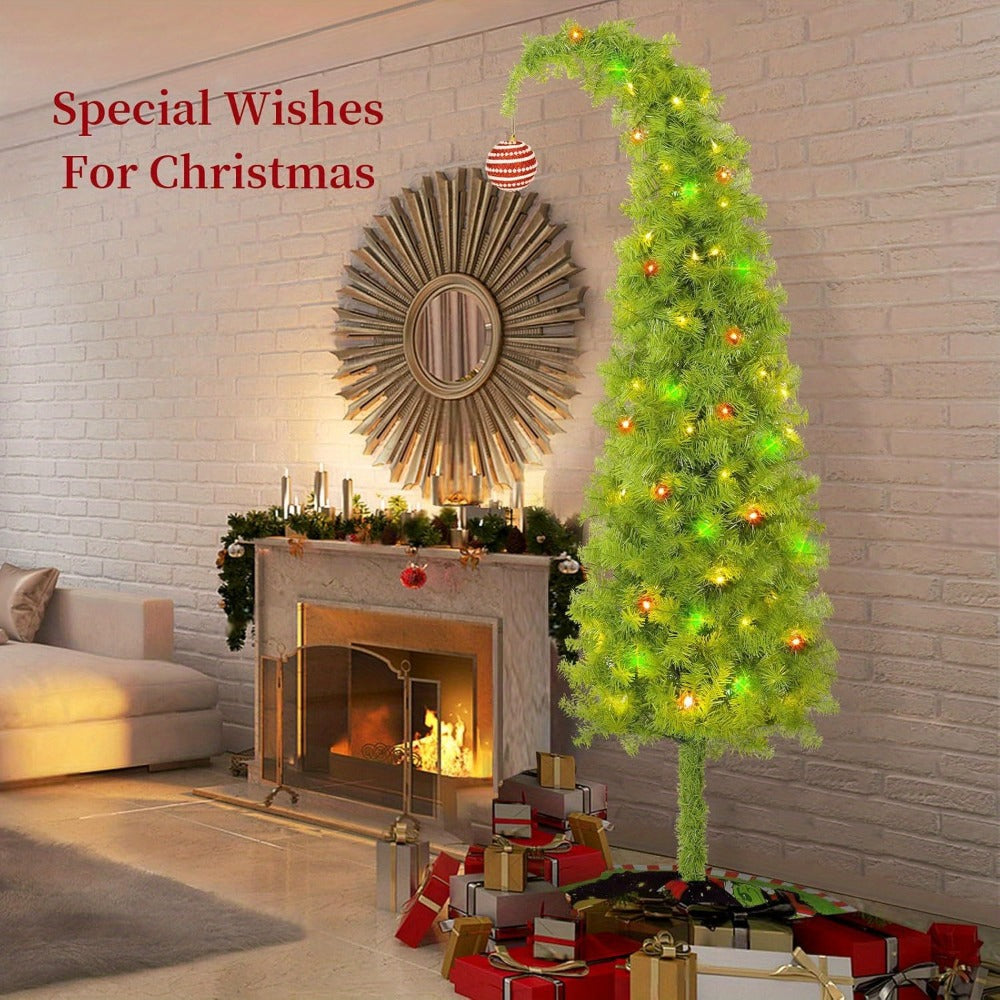 6FT Artificial Christmas Tree with Skirt, Balls & Stand, Flexible Full Christmas Tree Set with Unique Decorations for Home