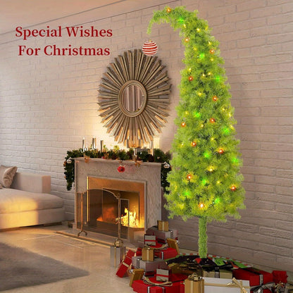 6FT Artificial Christmas Tree with Skirt, Balls & Stand, Flexible Full Christmas Tree Set with Unique Decorations for Home
