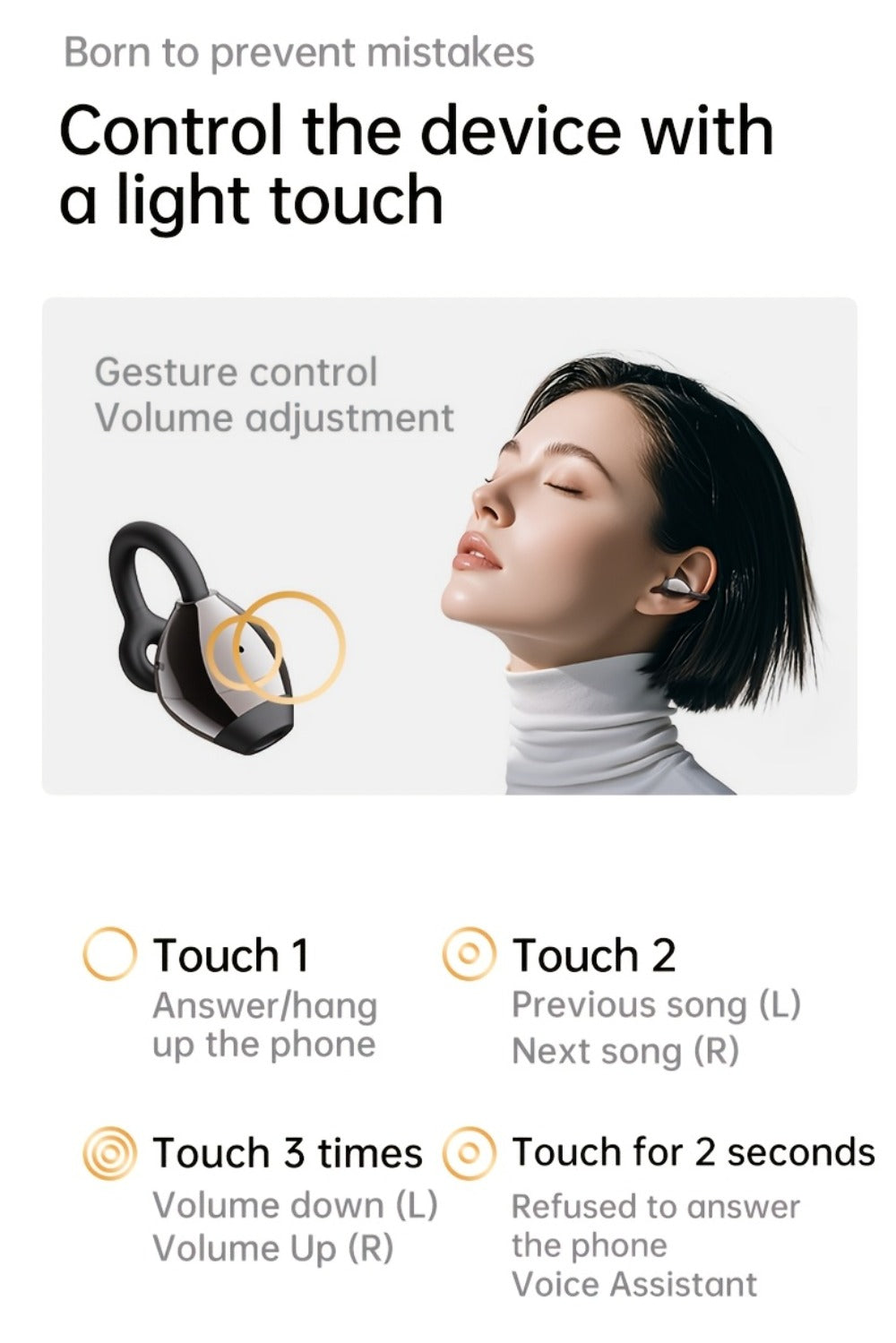 40H Open Ear Clip Earbuds OWS 6.0 TWS Sport Wireless Headphones Noise Cancelling Mic for Bedside Audio, Alarms and Room Entertainment