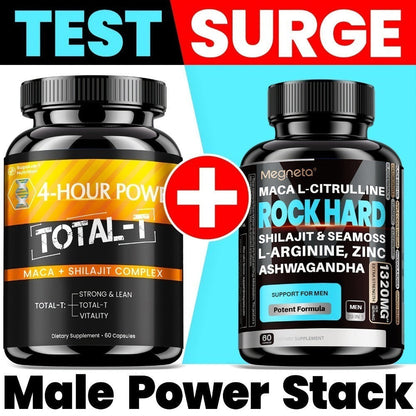 Men's Daily Fuel Supplement 2-Pack, Blue Strength 5-in-1 Formula with Maca, Ashwagandha, Tongkat Ali