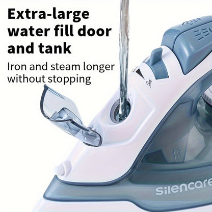 Clothes Steamer Non-Stick Soleplate Adjustable Thermostat Overheat Safety Protection 120V for Entryways, Bedrooms and Living Spaces