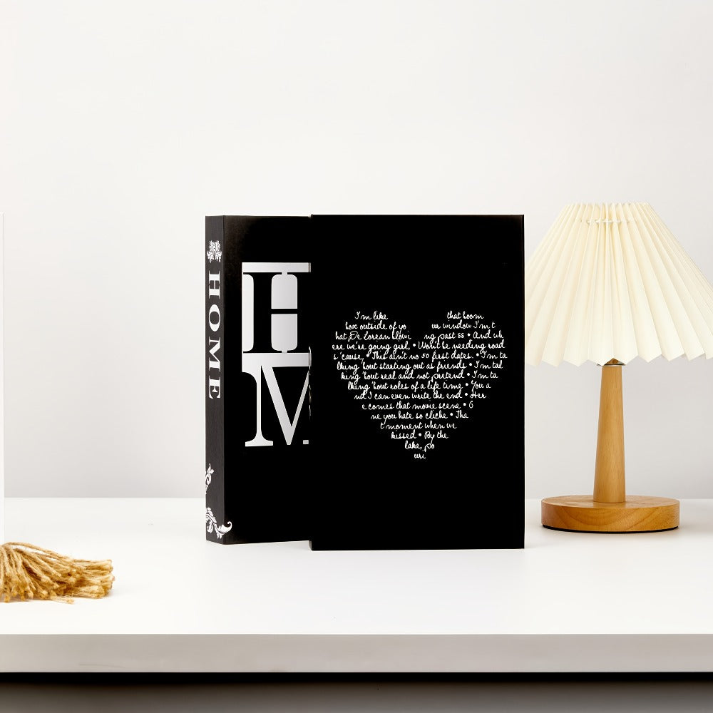 Faux Books Decor Set of 3, Fake Decorative Books for Home Decor Shelf Styling, Industrial Style Artificial Book Props