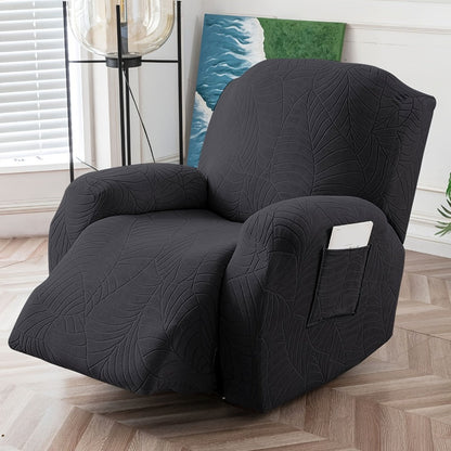 Sofa Cover Big-Leaf Jacquard High-Stretch Recliner Slipcover for 1, 2 or 3 Seats and Console Loveseats