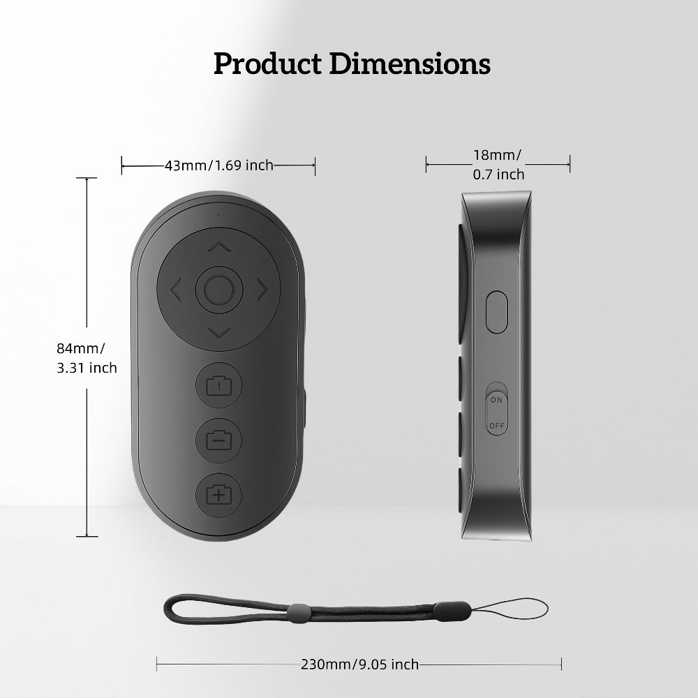 Bluetooth Scrolling Remote Control for TikTok, Page Turner for Kindle App & E-Books, Camera Shutter Clicker