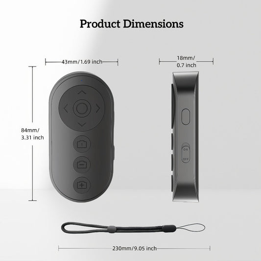 Bluetooth Scrolling Remote Control for TikTok, Page Turner for Kindle App & E-Books, Camera Shutter Clicker
