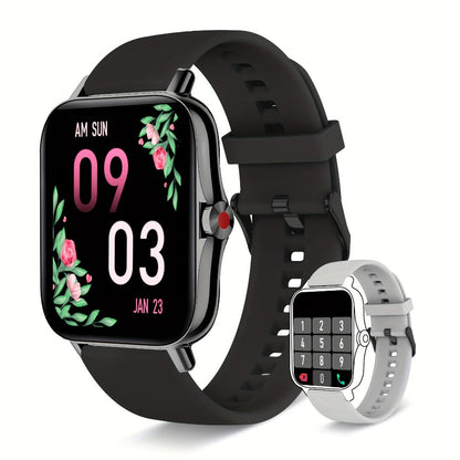 Women's Smartwatch with Voice Assistant, Message Alerts, Sport Modes and Dual Silicone Straps