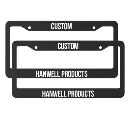 Custom License Plate Frame – 6 Font Styles, Heavy-Duty Weather-Resistant Car Tag Holder, Personalized Front & Rear License Plate Border