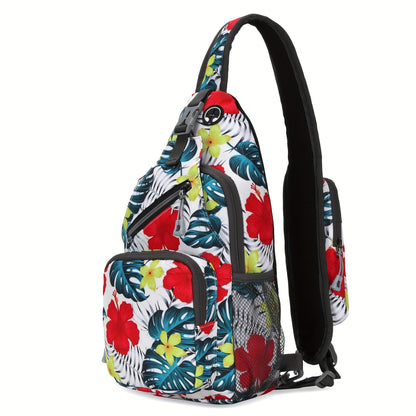 Lightweight Multi-Pocket Sling Crossbody Bag for Women and Men with Zip Compartments and 14 Color Styles