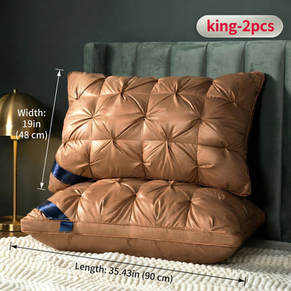 Pillows 2 Pack Queen King Size – Luxury Hotel Quality Deep Sleep Neck Support Pillow High Fluffiness Soft Breathable Fabric All Season Bed