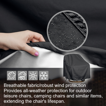 Swivel Patio Chair Covers Waterproof 2 Pack, Heavy Duty Outdoor Furniture Covers 27.5"W x 32.5"D x 43"H, All-Weather UV & Wind Resistant