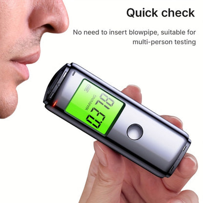 Breathalyzer Alcohol Tester 2-in-1 Rechargeable Dual Mode Blow Activated Digital BAC Tester for Entryways, Bedrooms and Living Spaces