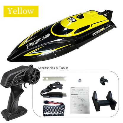 RC Speedboat 30KM/H with LED Night Navigation Lights with the Listed Color, Size or Set Options for Everyday Use