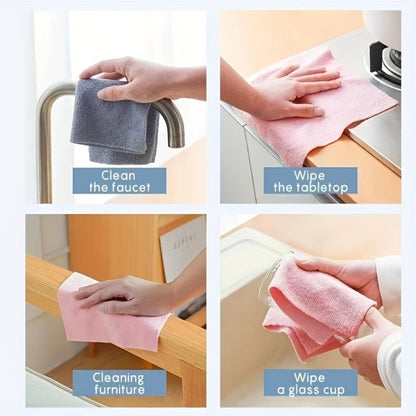Reusable Microfiber Cleaning Towels 30-Pack, Kitchen Dish Cloth Roll, Absorbent Hand-Torn Disposable Napkins