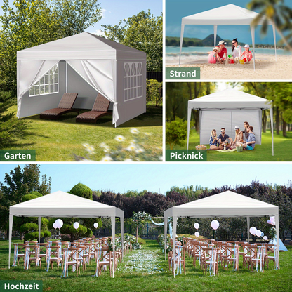 Instant Canopy 10x10 FT Oxford Fabric UPF50+ Sidewalls Commercial for Garden, Patio and Yard Use