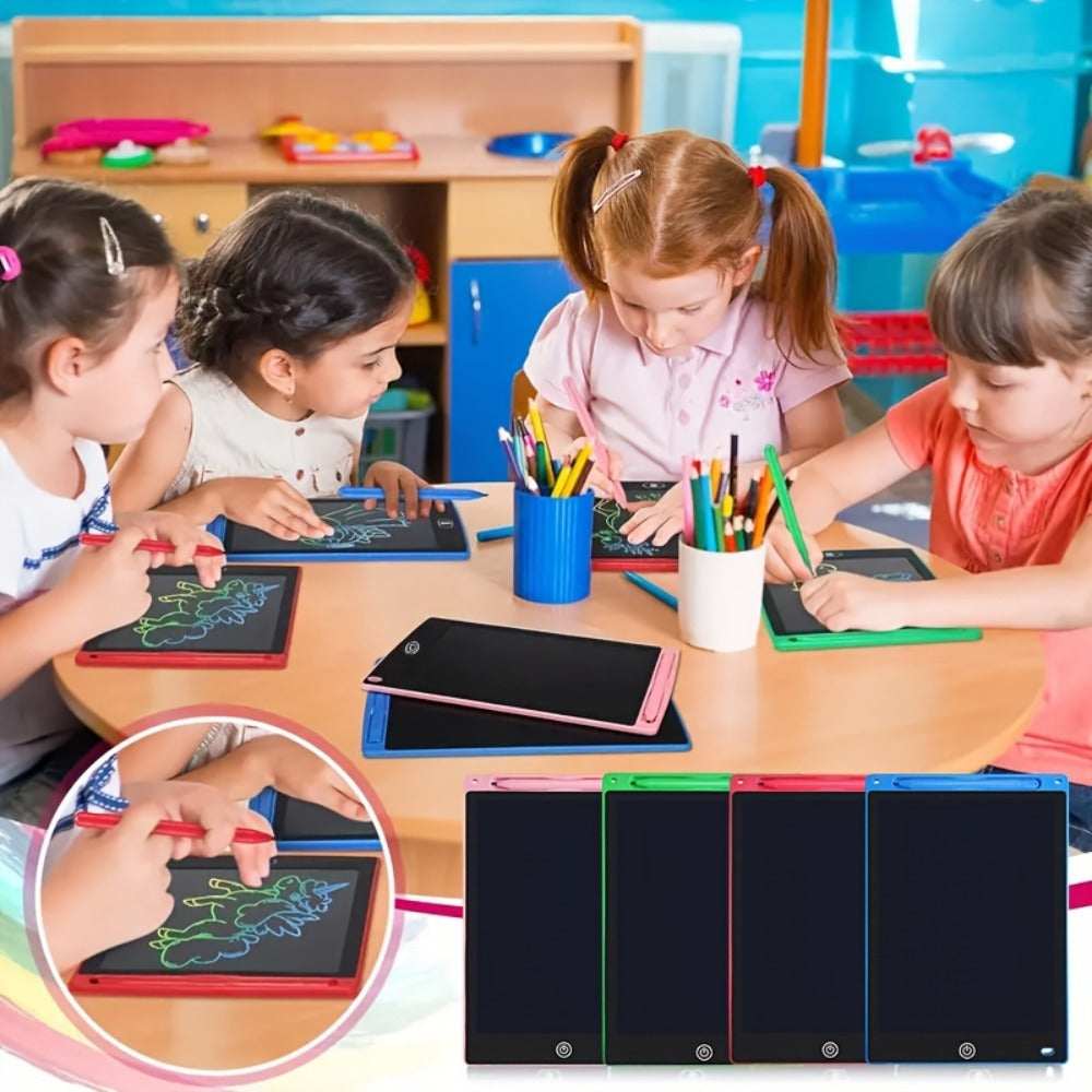 Four-Pack 8.5-Inch LCD Writing Tablets in Blue, Pink, Green and Red with Matching Styluses