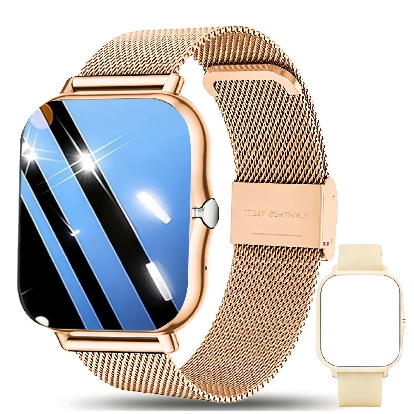 Smartwatch with Calling, Heart Rate and Sleep Displays, Sport Modes and Magnetic Charging for Daily Wear