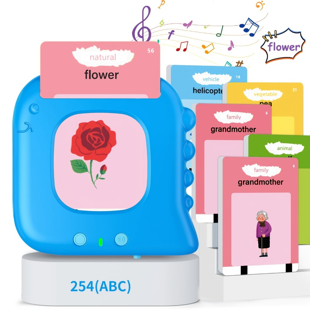 Talking Flash Cards for Kids 224 & 510 Words, Electronic Language Learning Device for Preschoolers Ages 3-6