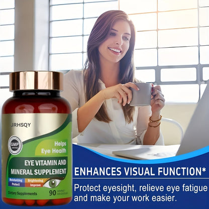 Lutein & Zeaxanthin Eye Vitamins Supplement with Zinc, Vitamin C & E, Advanced Vision & Macular Health