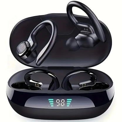 Earhook Open-Ear Sports Earbuds Bluetooth 5.4 LED Digital Display Charging Case 8H Playback for an Everyday Personal Care Routine
