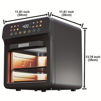 Air Fryer Toaster Oven Combo Extra Large, 12-Quart Countertop Convection Oven with Digital Touchscreen