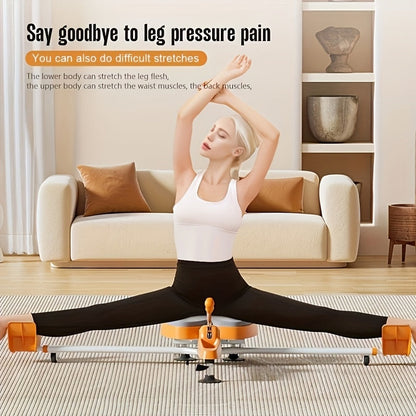 Leg Stretcher Splits Trainer 2-in-1 – 180° Adjustable, 7-Level Foot Support, Backrest & Plank Support, Foldable Ligament Stretcher for Yoga