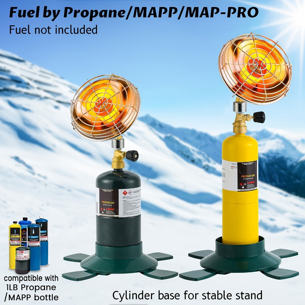 Portable Propane Heater 6200BTU Camping Outdoor - Propane Tank Holder with Control Valve, Compact Space Heater for Tent