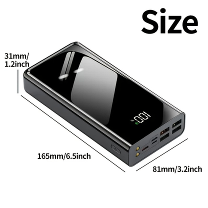 Power Bank 100000mAh 22.5W Super Fast Charging Two-Way USB-C Digital Display Large Capacity Portable Charger for Travel Camping Outdoor
