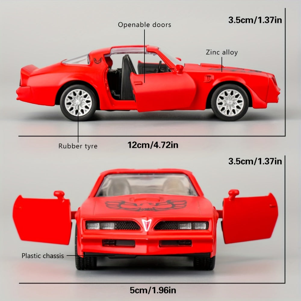 1:36 Scale Pontiac Firebird Die-Cast Toy Car with Opening Doors & Pull-Back with the Listed Color, Size or Set Options for Everyday Use