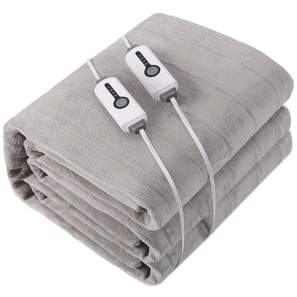 Heated Mattress Pad Queen King Twin Full, Coral Fleece Electric Bed Warmer Under Blanket with 4 Heating Levels
