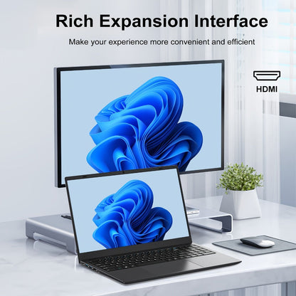 15.6 Inch Ultra-Thin Laptop, Intel Pentium 6500Y, 8GB RAM 256GB SSD, 4K Dual-Screen Support, Quad Stereo Speakers