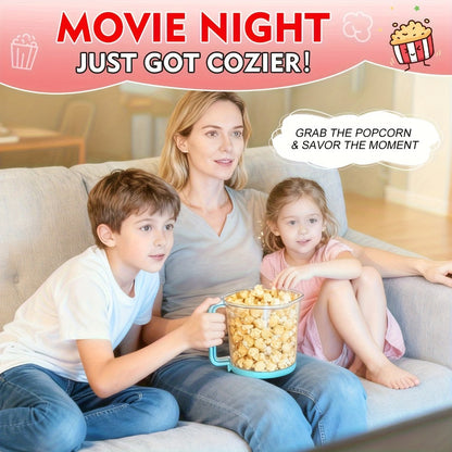 Oil-Free Popcorn Maker Hot Air Popcorn Machine 2-Minute Quick Popping 95% Pop Rate Built-In for Home Cooking, Dining and Outdoor Meals