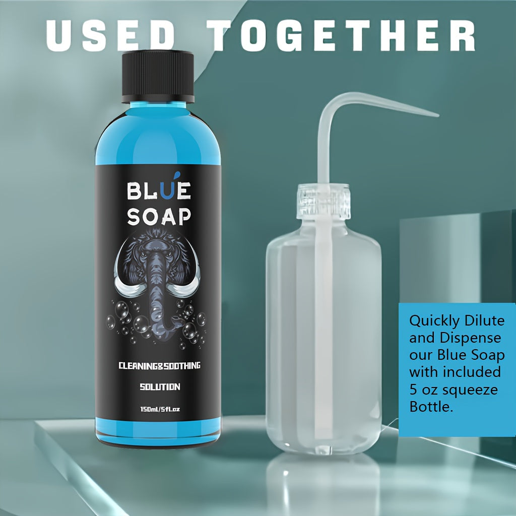 Tattoo Green Soap Kit Cleansing Solution with Squeeze Bottle – Green and Blue Tattoo Soap for Artists, Safe Color Foam Moisturizing Formula