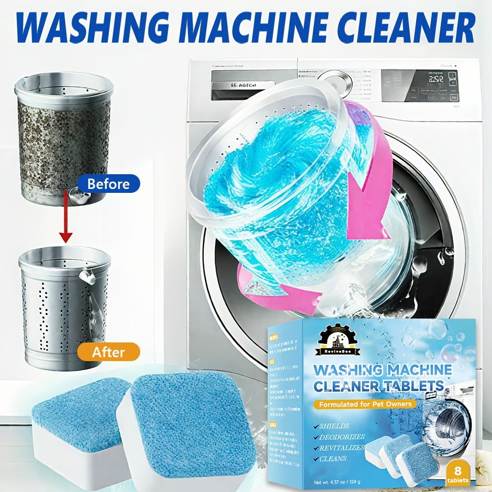 Washing Machine Cleaner Tablets Deep Cleaning Descaler for HE Front Loader Top Load Washer for Entryways, Bedrooms and Living Spaces