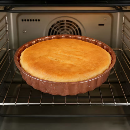 Round Non-Stick Cake Mold Baking Pan Carbon Steel Easy Release Home Baking Tool for Layer for Entryways, Bedrooms and Living Spaces