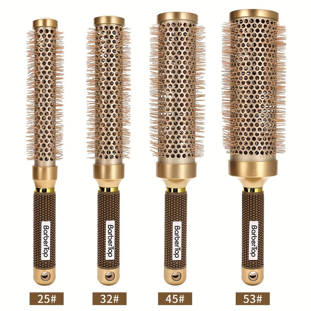 Round Hair Brush Nano Ceramic Ion, Heat Resistant Blowout Styling Roller Comb for Voluminous Bangs