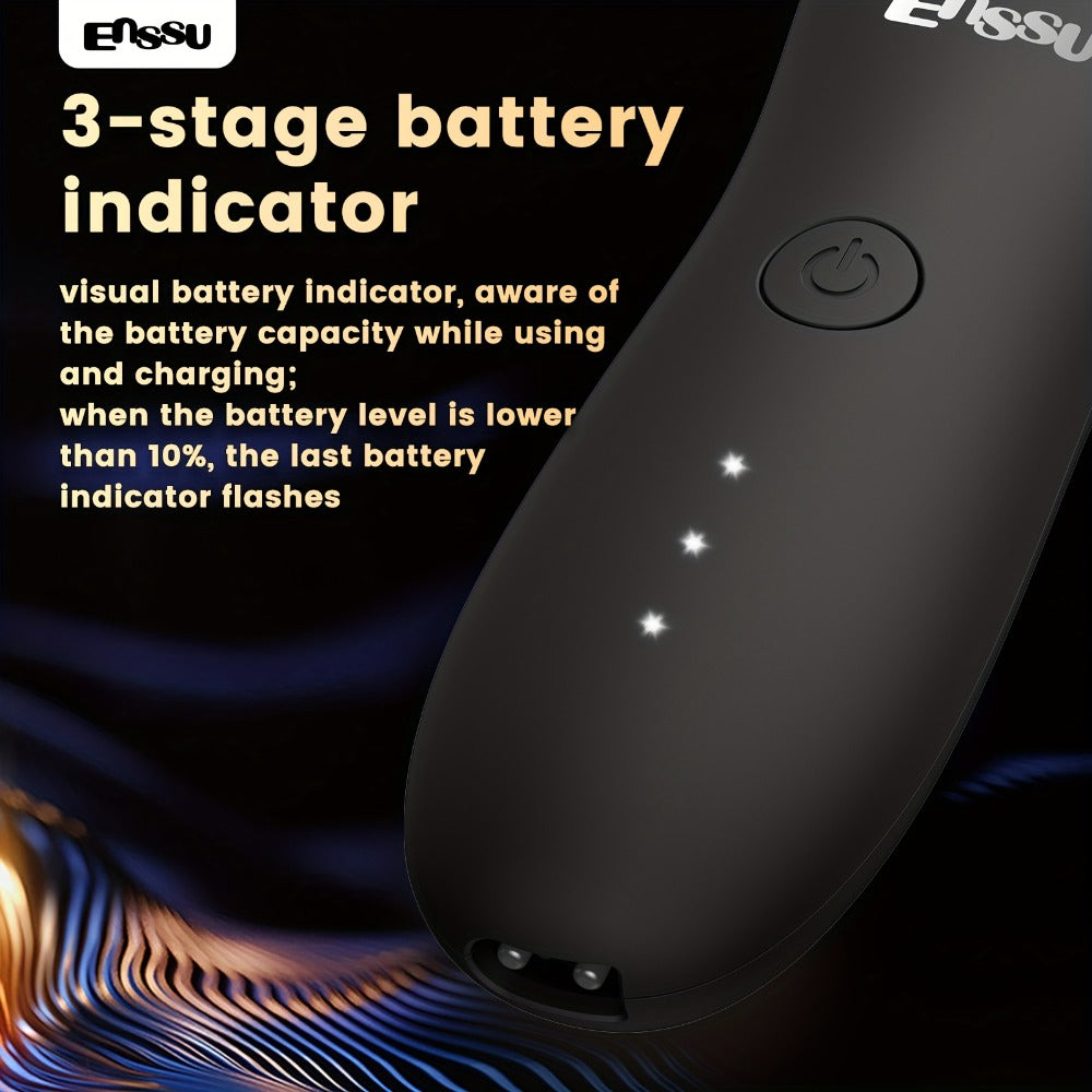 Electric Body Hair Trimmer for Men and Women with Replaceable Ceramic Blade in Blue or Black