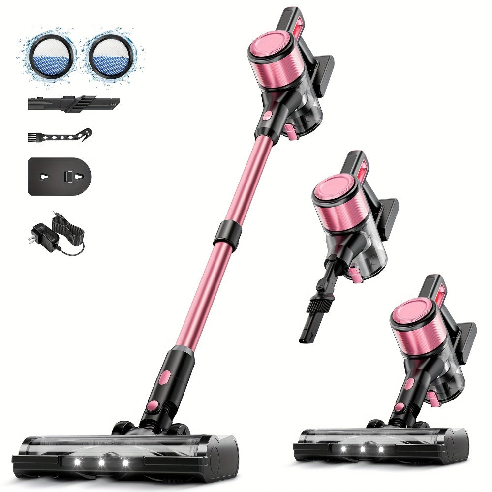 Cordless Stick Vacuum Cleaner 60Kpa 55-Min Runtime - Anti-Tangle Handheld Vacuum for Hardwood for Entryways, Bedrooms and Living Spaces